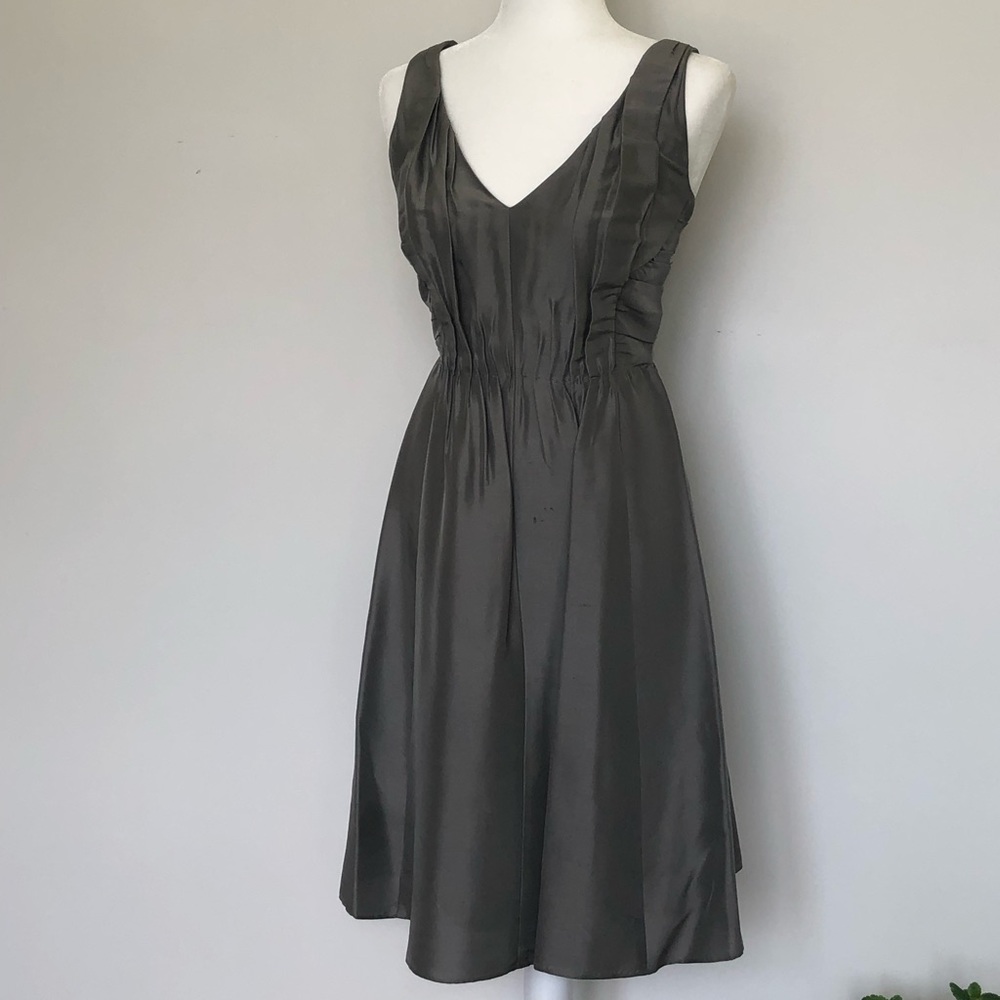 Banana Republic Grey Silk Dress